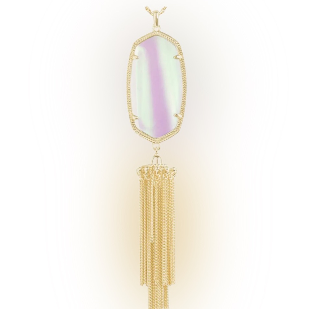 Kendra Scott Gold and Iridescent Pendant Necklace